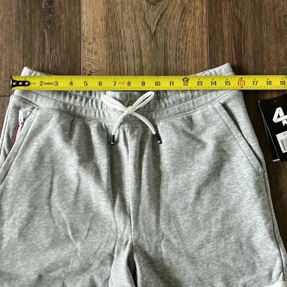 NWT Four 4 Laps Rush Short 5” Terry Fabric Athletic Fit Shorts Size M Grey - Picture 4 of 13